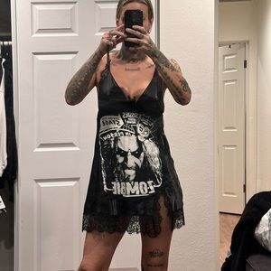 CUSTOM ROB ZOMBIE slip dress.